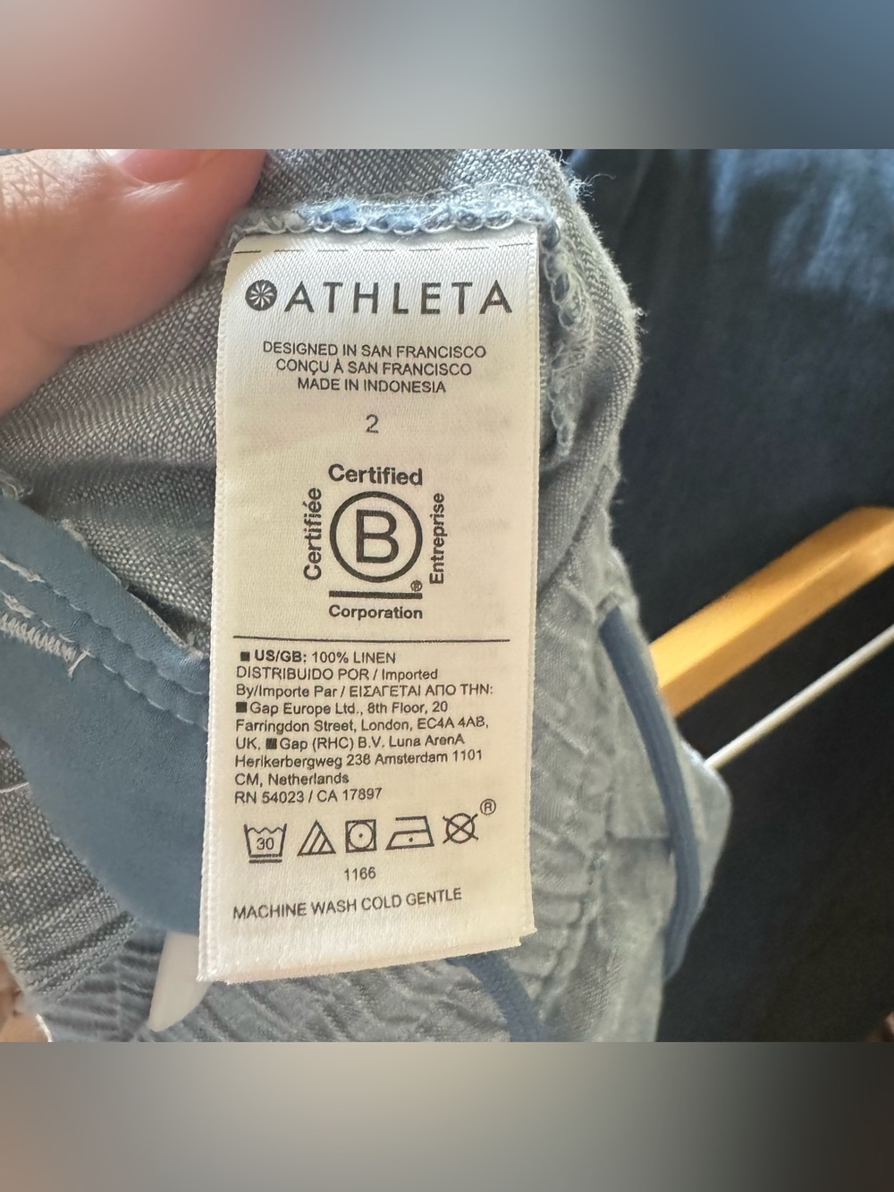 Athleta Cabo Linen Shorts in Blue - Picture 4 of 5